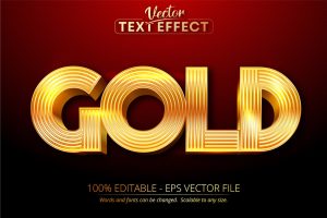 Gold – Editable Text Effect, Font Style