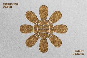 Gold Embossed Text & Logo Effect