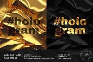 Gold Foil Text Effect Vol 1