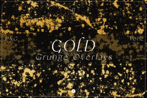 Gold Grunge Overlays Vol.2