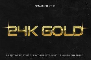 Gold Text and Logo Effect