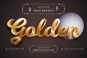 Golden Metal – Editable Text Effect, Font Style