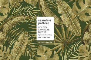 Golden Tropical Leaves