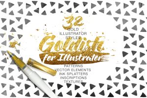 Goldish Kit. For Illustrator+Extras