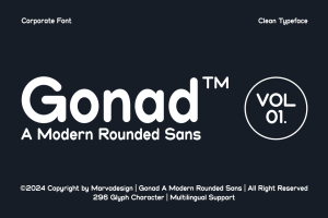 Gonad – Rounded Font