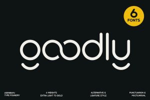 Goodly – Geometric Rounded Fonts Family