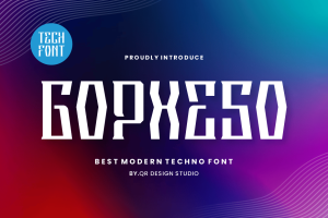 Gopxeso – Digital & Tech Font