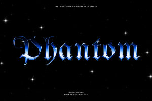 Gothic Chrome Text Effect