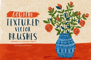 Gouache Textured Vector Brushes