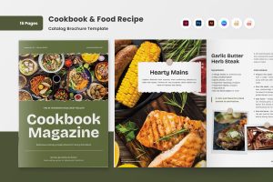 Gourmet Cookbook & Recipe Brochure Design