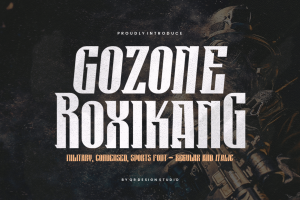 Gozone Roxikang – Tall & Military Font