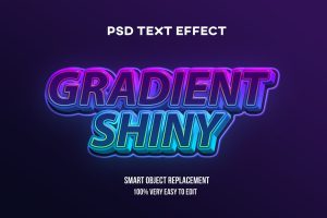 Gradient shiny text effect