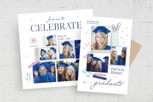 Graduation Photo Collage Postcard