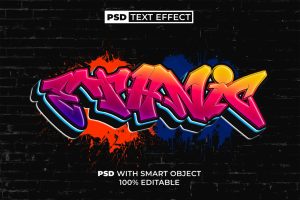 Graffiti Text Effect Gradient Style