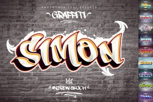 Graffiti Text Effects – 10 PSD – vol.1