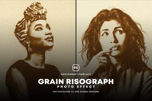 Grain Risograph Photo Effect