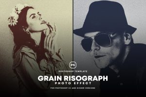 Grain Risograph Photo Effect
