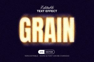 Grain Text Effect Noise Textured Style
