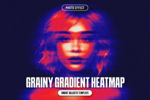 Grainy Gradient Heatmap Photo Effect