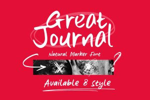 Great Journal – Natural Marker Font