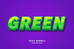 Green candy text effect
