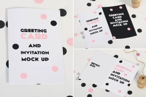 Greeting Card and Invitation Mock Up