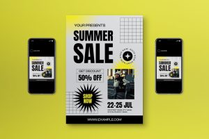 Grey Bold Summer Sale Flyer