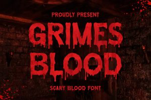 Grimes Blood – Scary Blood Font
