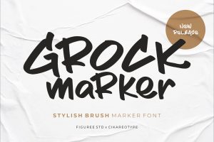 Grock Marker – Stylish Brush Marker Font