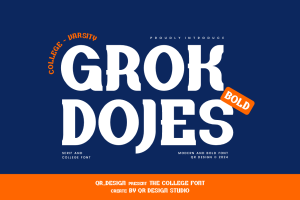 Grokdojes – Varsity & College Font