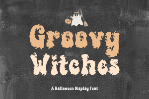 Groovy Witches Halloween Display Font