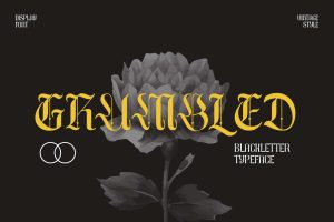 Grumbled Blackletter Font