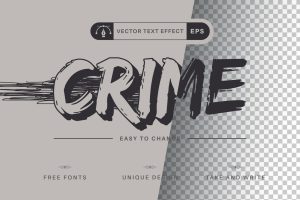 Grunge Crime – Editable Text Effect, Font Style