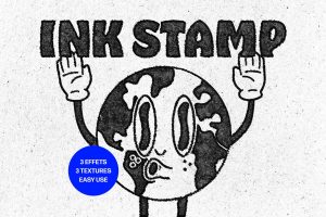 Grunge Ink Stamp Text & Logo Effect