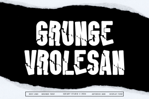 Grunge Vrolesan – Rough & Action Display Font