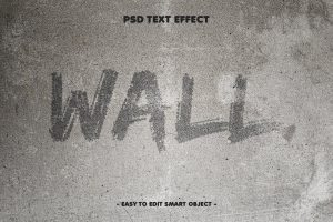 Grunge Wall 3D Layer Style Text Effect