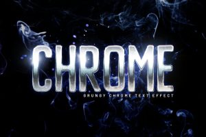 Grungy Chrome Text Effect