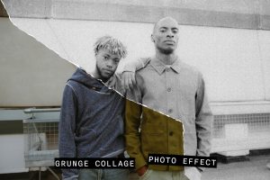 Grungy Collage PSD Photo Effect