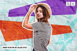 Grungy Retro Pop Art Collage Effect