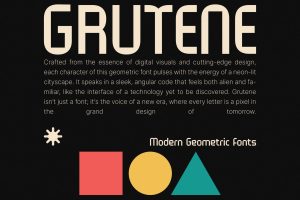 Grutene – Modern Geometric Fonts