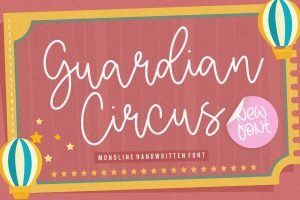 Guardian Circus – Monoline Handwritten Logo Font