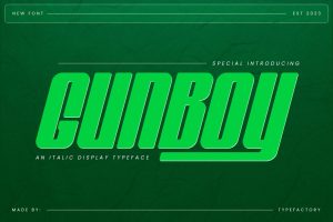 Gunboy – Italic Display Typeface