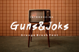 Guns&Joks Brush Grunge Font