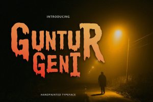 Guntur Geni – Handpainted Typeface