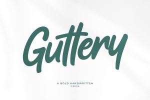 Guttery – Bold Handwritten Font