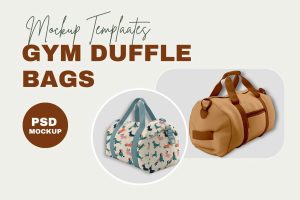 Gym Duffle Bags Mockup