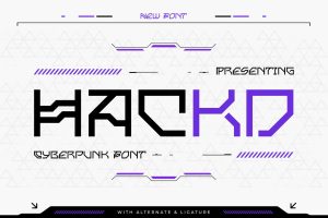 Hackd – Cyberpunk Font