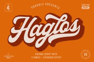 Haglos – Retro Script Font
