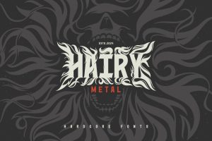 Hairy Metal — Hardcore Font