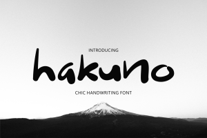 Hakuno – Chic Handwriting Font